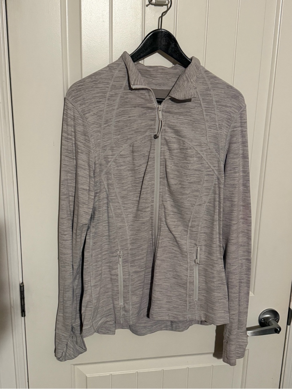 lululemon athletica Heather Light Gray Full-Zip Active Jacket
